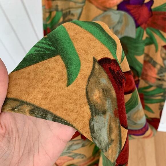 Halston Women Vintage Sleeveless Floral Maxi Dress Vacation Summer Beach Size 8 - Picture 3 of 8